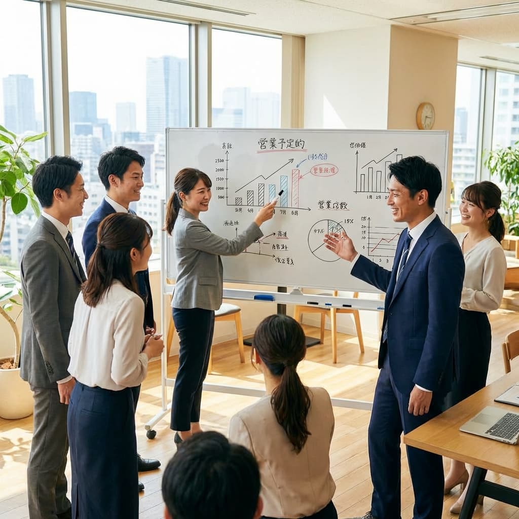 Business Meeting in Modern Office